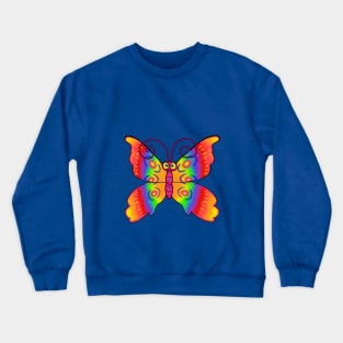 Rainbow Butterfly Crewneck Sweatshirt